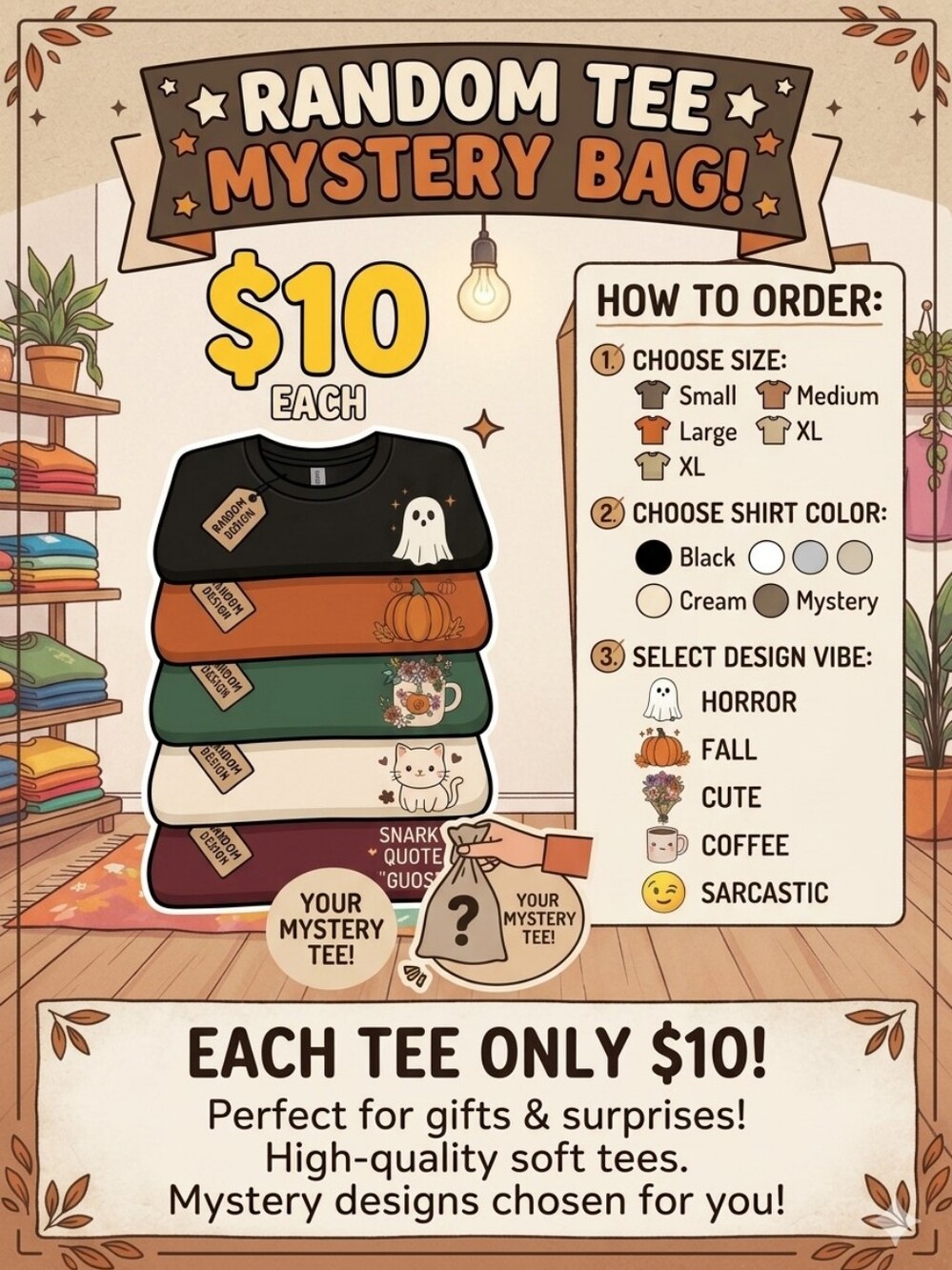 Mystery Tee - Choose Your Options
